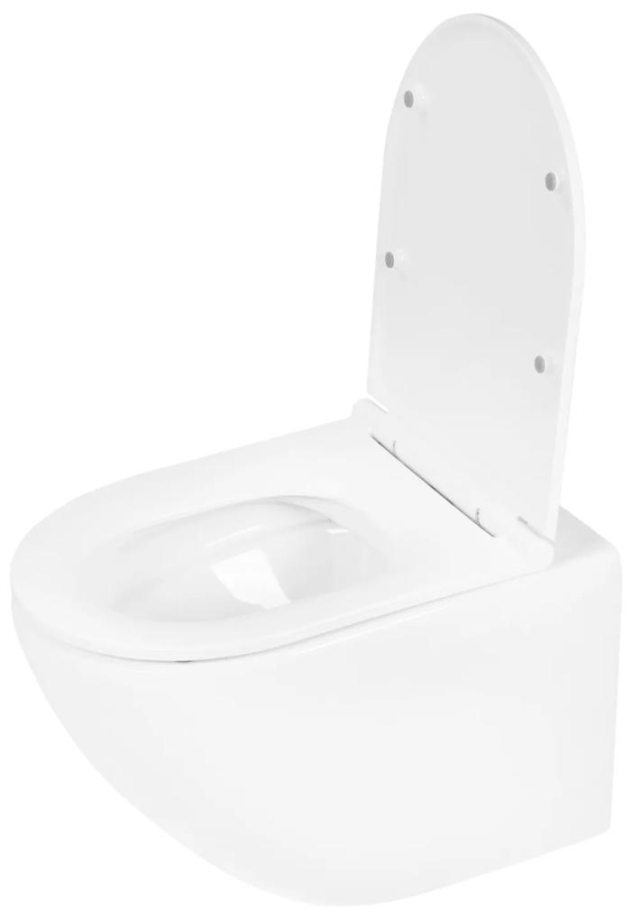 Wandtoilet Differnz Met PK Uitgang Rimless Inclusief Toiletbril Glans Wit