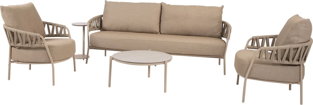 Vic Calma stoel bank loungeset 5 delig keramiek latte Taste 4SO