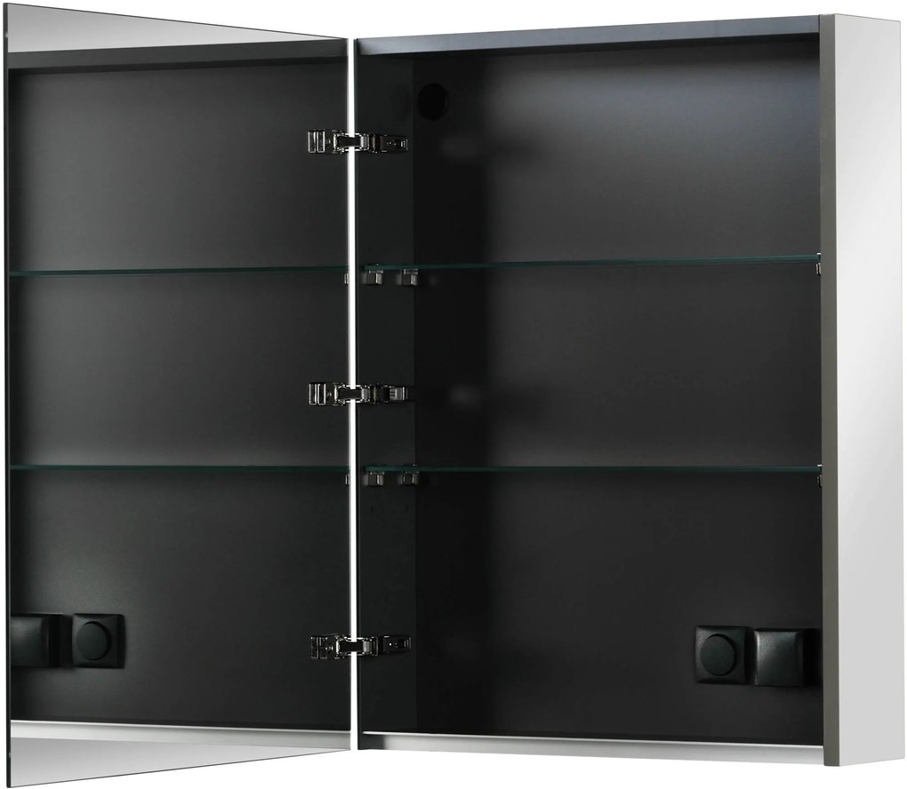 Ben Vario Spiegelkast links met spiegelmelamine omtrokken zijpanelen  60x14x75 cm