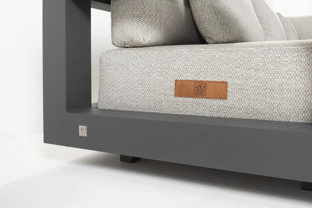 4 Seasons Outdoor Metropolitan chaise loungeset SALE Loungeset houtkleur weerbestendig