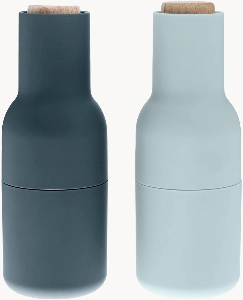 Zout- en peperstrooier Bottle Grinder met beukenhouten deksel, 2-delig