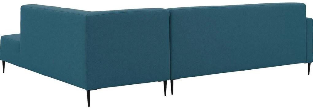 Goossens Key West blauw, stof, 3-zits, modern design met ligelement rechts
