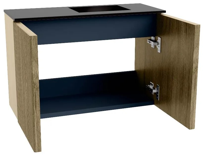 Mondiaz Joya 60cm toiletmeubel dusk met wastafel faye rechts zonder kraangat urban