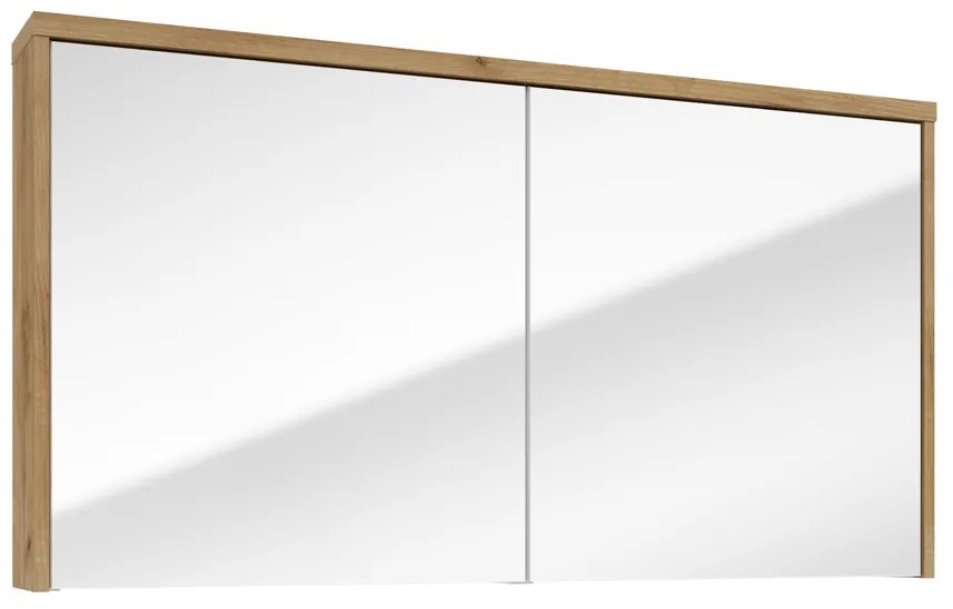 Fontana Basic spiegelkast 117cm met 2 deuren warm eiken