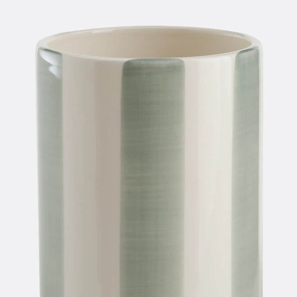 Gestreepte vaas van keramiek, H18 cm, Jaoma
