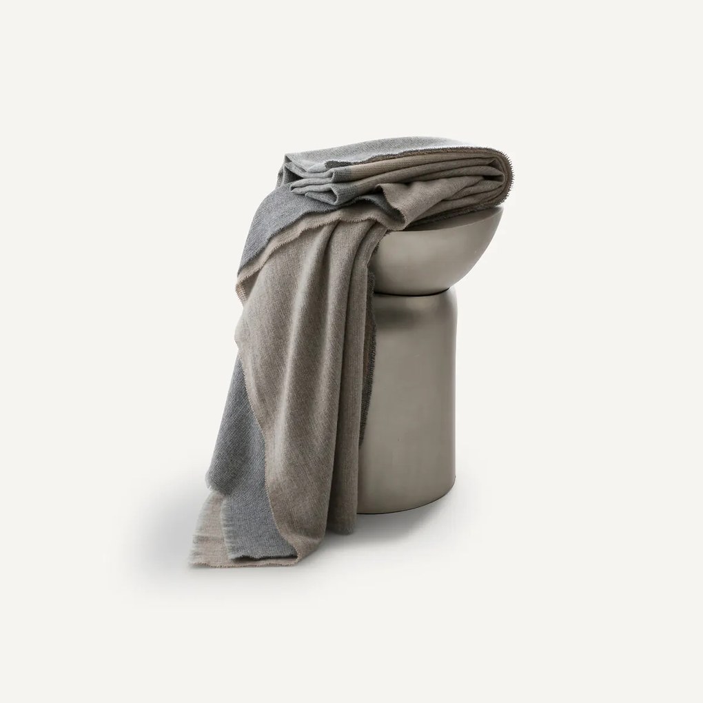 Omkeerbare plaid in kasjmier en zuiver wol, Chama