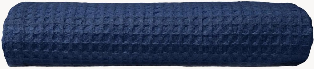 Katoenen honeycomb badhanddoek Midnight Blue