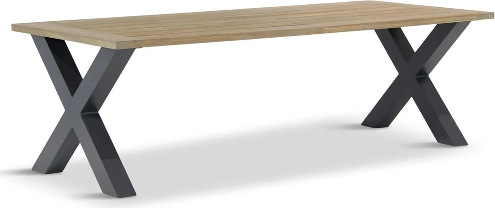 Tuinset 6 personen 240 cm Aluminium Grijs Presto Brentino/Cardiff