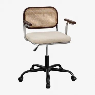 Chenille Bureaustoel Tento White - Sklum