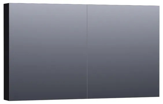 Saniclass Plain Spiegelkast 119x70x15cm Mat Zwart SK-PL120MZ