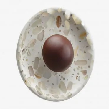 Wandlamp Ø25 Cm Led Van Natuursteen En Hout Giuliano Natuurlijk Terrazzo - Sklum