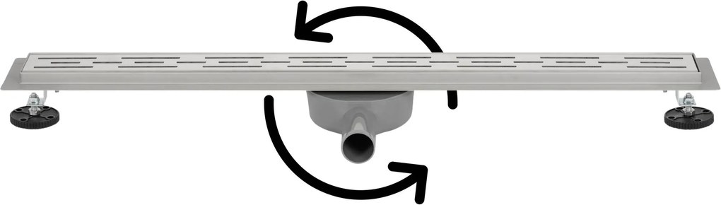 Tweedekans Saqu Twist Drain complete douchegoot inclusief rooster 80cm rvs 06851