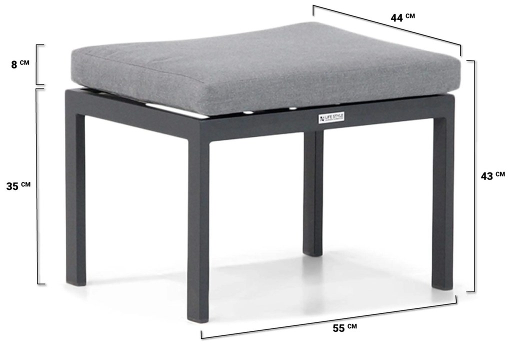 Picknick Set 6 personen Aluminium Grijs Lifestyle Garden Furniture Palazzo