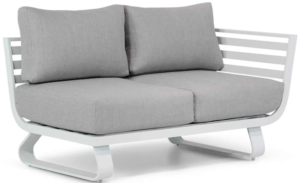 Hoek loungeset 3 personen Aluminium Wit  Santika Furniture Santika Sovita