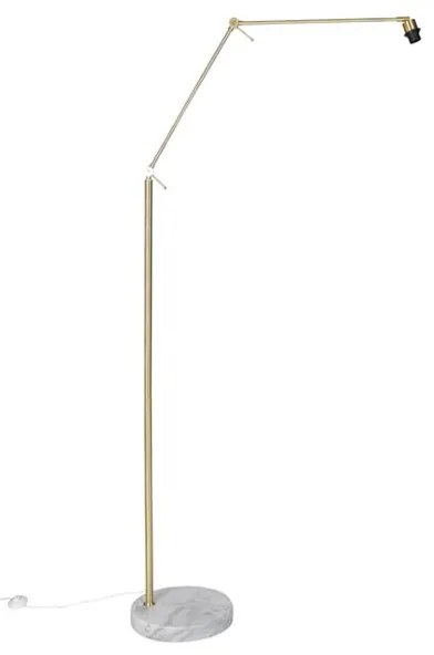 Moderne vloerlamp goud velours kap roze 50 cm - Editor
