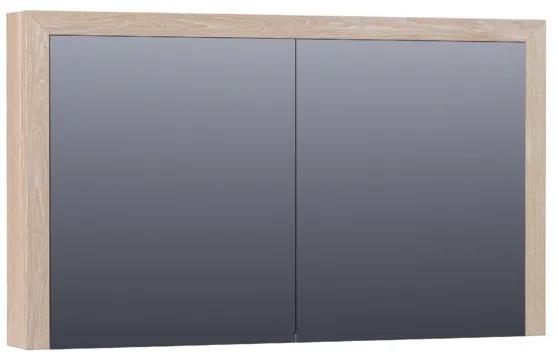 Saniclass Natural Wood spiegelkast 120x15x70cm White Oak Massief Eiken 70511WOG