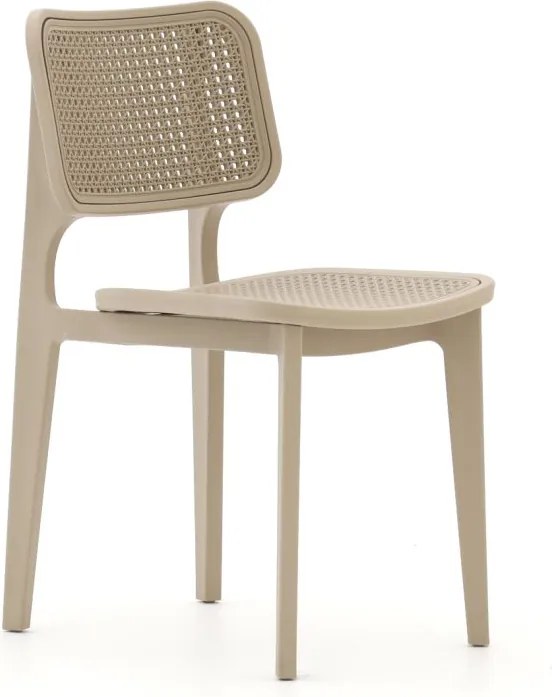 Dining tuinstoel | Forza  Xitta | Kunststof | Taupe | Kees Smit Tuinmeubelen