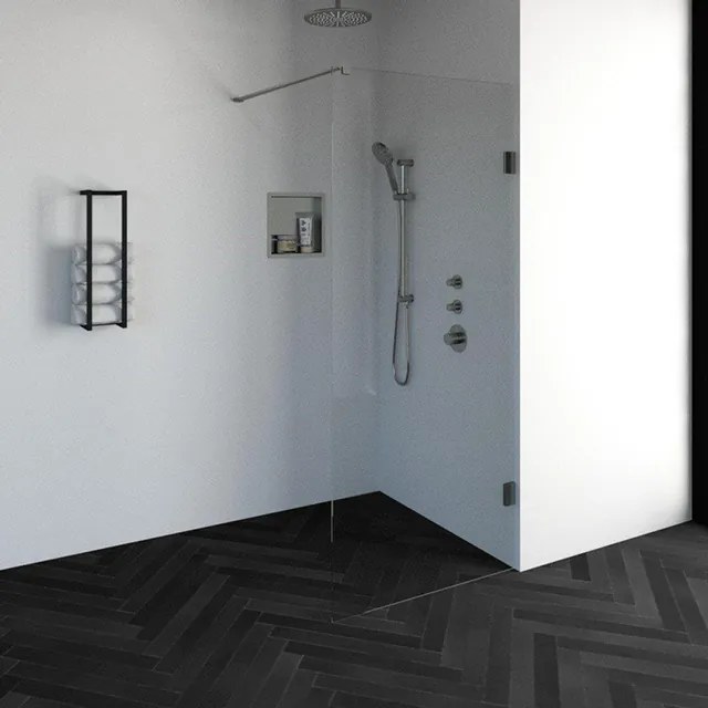 BRAUER Void inloopdouche helder glas 90x200 incl. glascoating PVD RVS-kleurig geborsteld GS-VOI1H90200NG