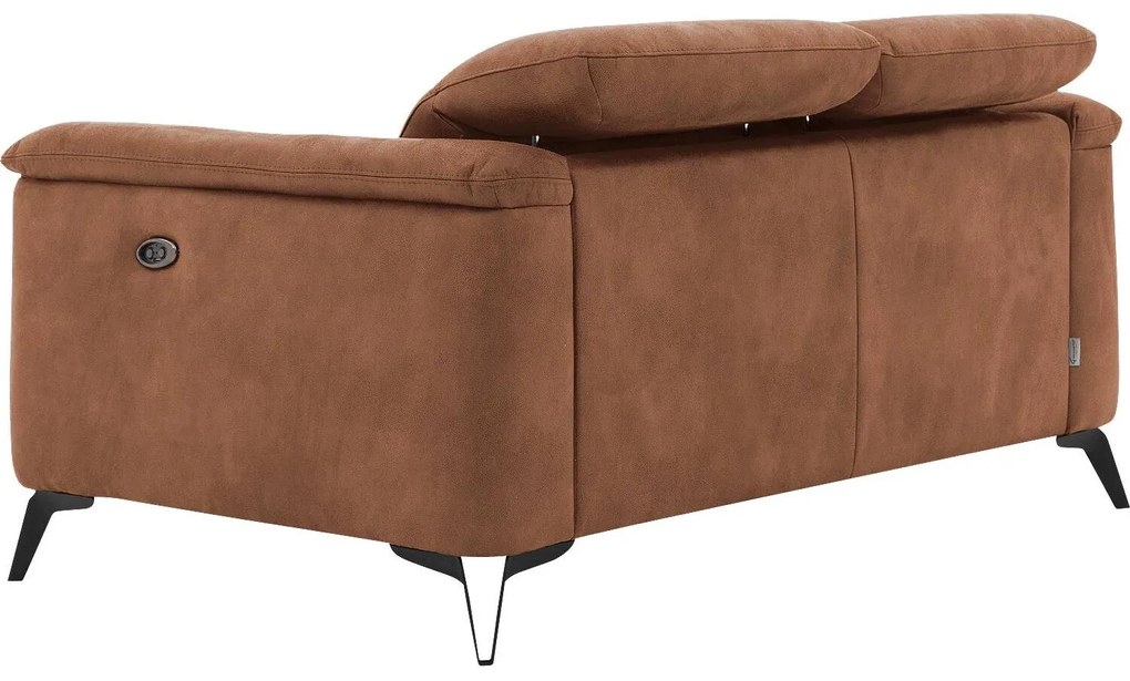 Goossens Excellent Bank Alma cognac, micro leer, 2-zits, urban industrieel