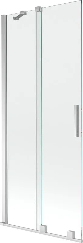 Mexen Velar 2-delige, verschuifbare badwand 85 x 150 cm, transparant, chroom - 896-085-000-01-01