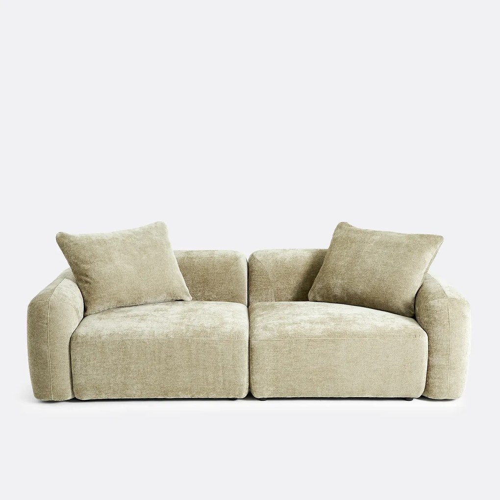 3-zits modulaire hoekbank in jacquard chenille, AMAD