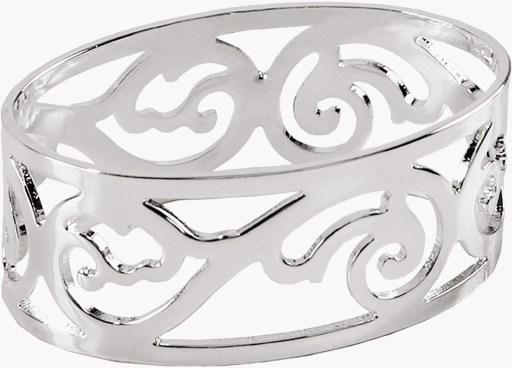 Zilverkleurige servetringen Vita, 4-delig