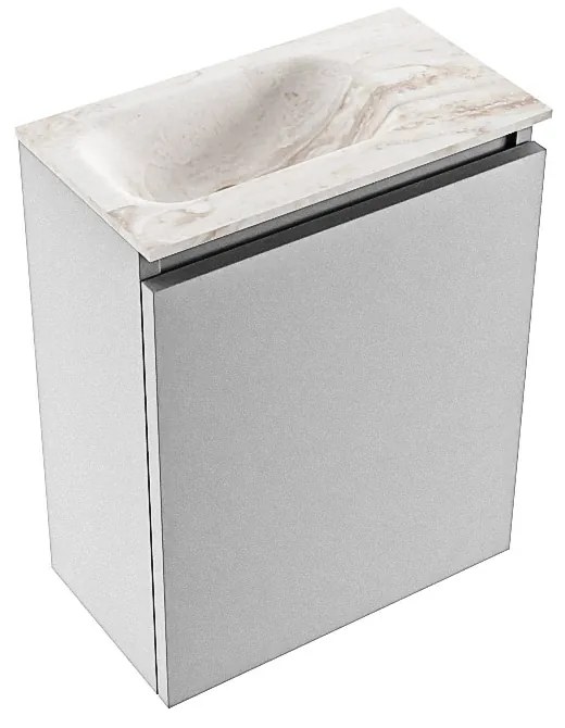 Mondiaz Ture DLux toiletmeubel 40cm plata met wastafel frappe links met kraangat