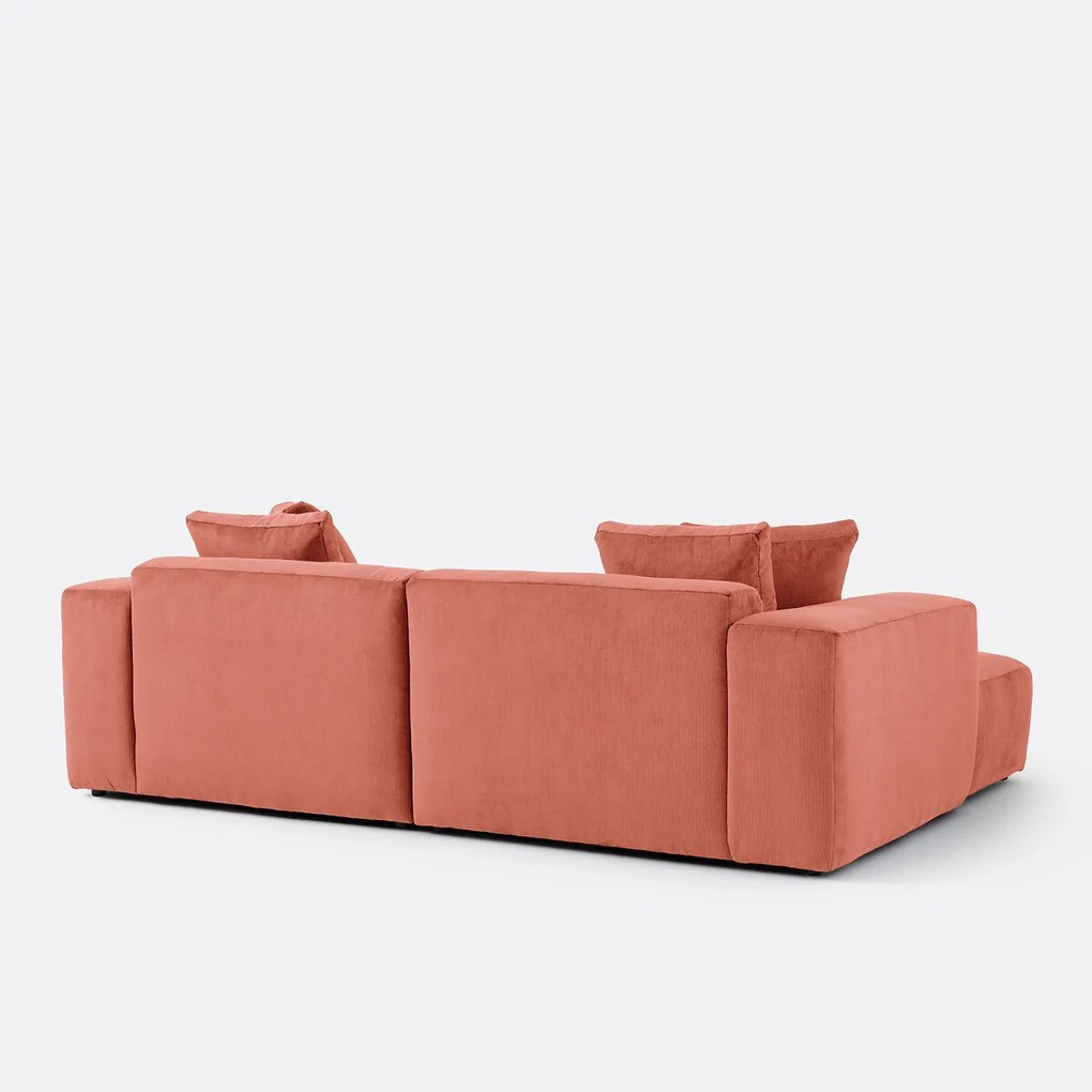Linker hoekbank, ribfluweel, Liora