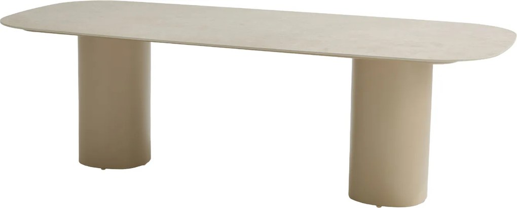 Taste by 4 Seasons Bosco tuintafel met keramisch blad Sabia Panna 240 x 105 cm Tuintafel bruin weerbestendig
