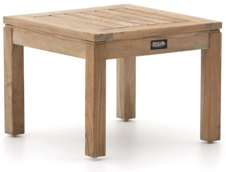 Bijzettafel tuin ROUGH | Vierkant  | Tuintafel Teakhout | 50x50cm | Kees Smit Tuinmeubelen