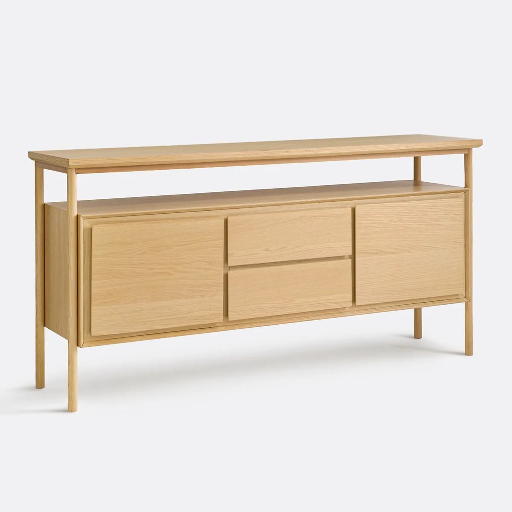 Buffetkast, 2 deuren, 2 laden, eikenfineer, Elina