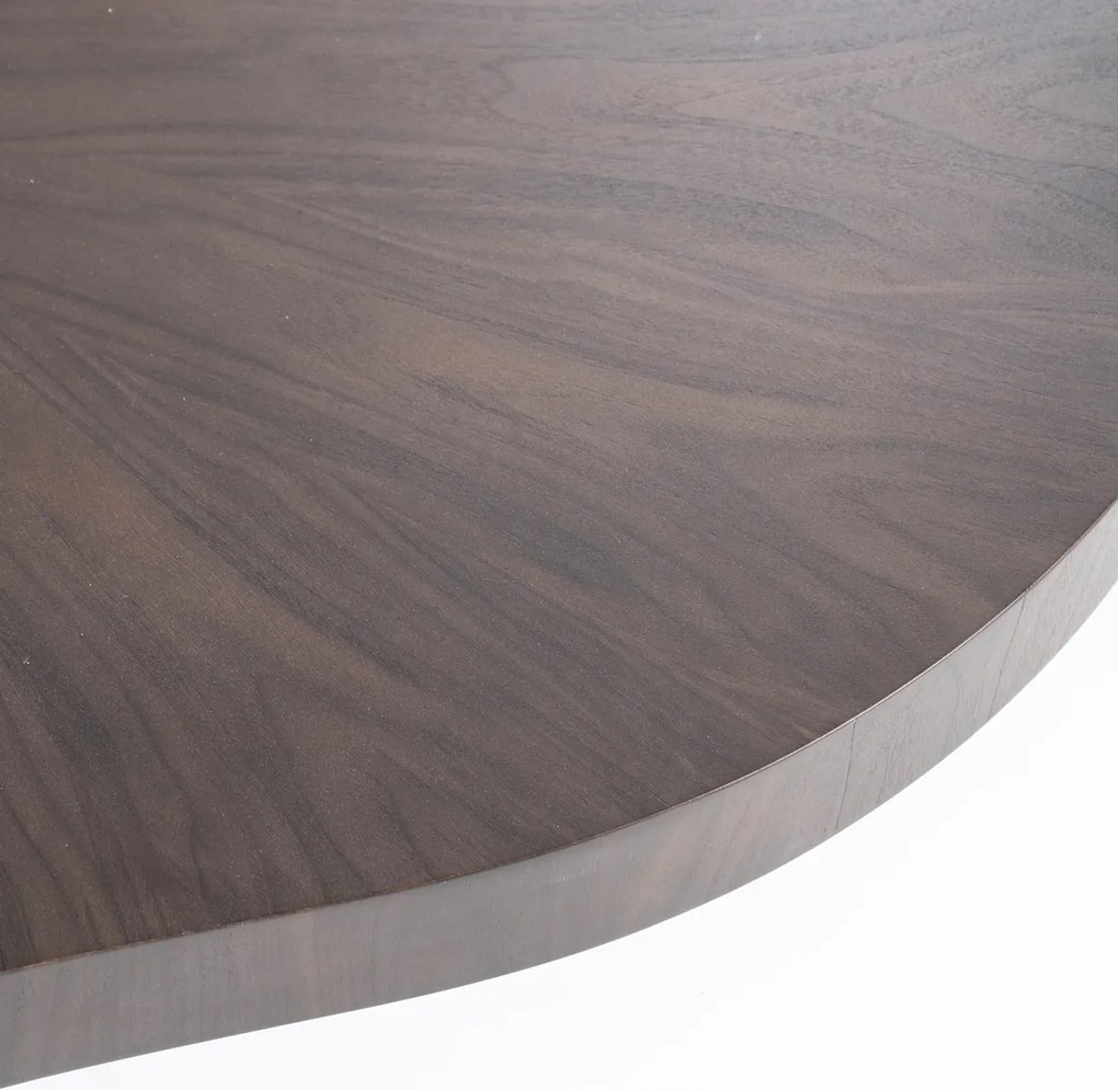 Grote Salontafel Walnoot Organisch - 150 X 110cm.