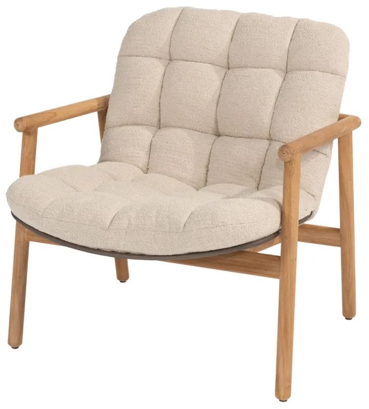 4 Seasons Outdoor Samos loungestoel teak SALE Loungestoel beige weerbestendig