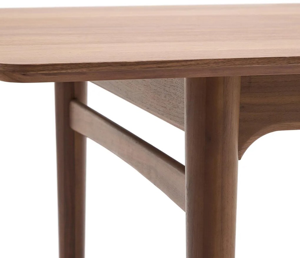 Kave Home Elan Walnoot Eettafel Uitschuifbaar Retro - 200 X 100cm.