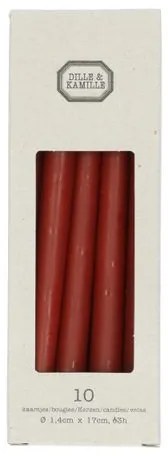 Kaarsjes, terracotta, 17 cm, 10 stuks