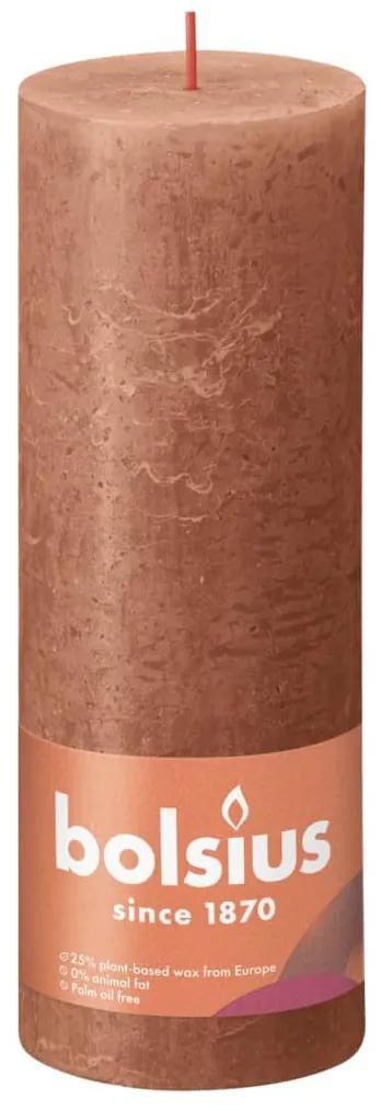 Bolsius Stompkaarsen Shine 4 st rustiek 190x68 mm rustiek roze
