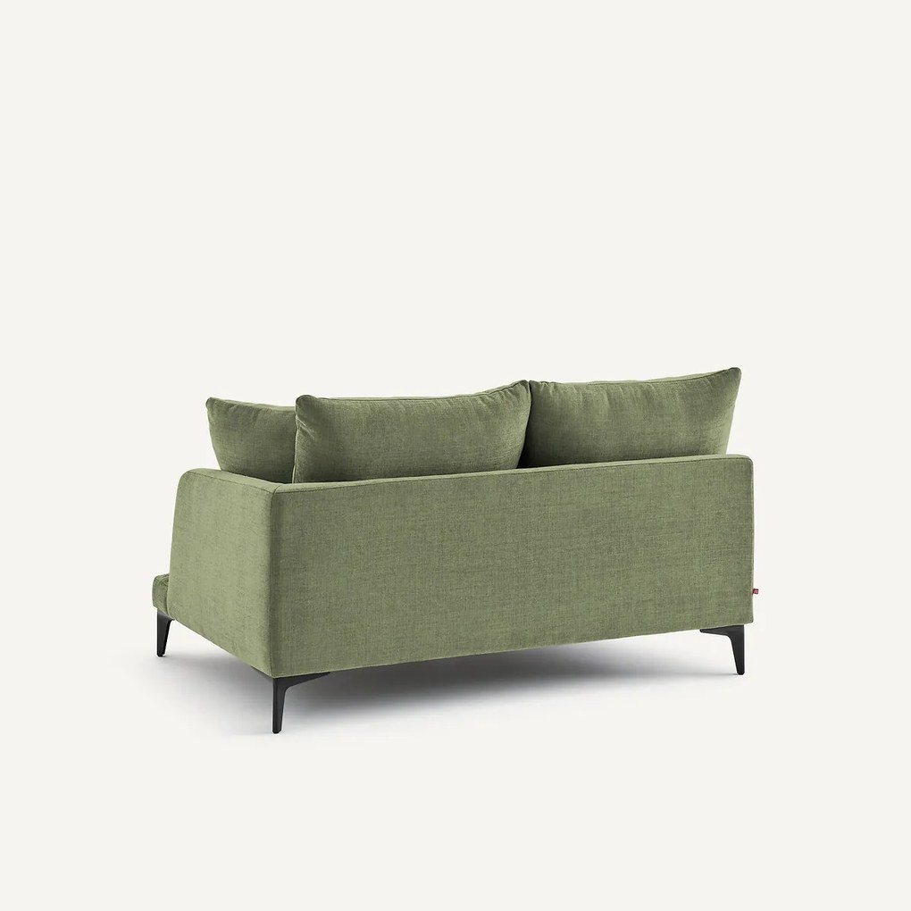 Halve bank, 2-zit van polyester en katoen, MODERNISTE