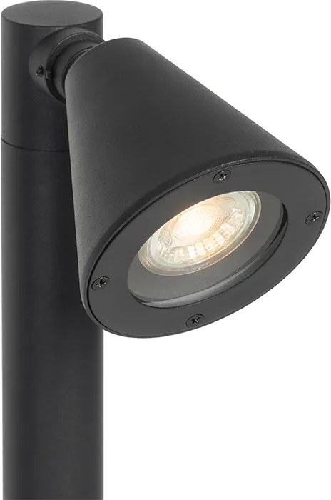Modern buiten paaltje zwart 60 cm IP44 verstelbaar - Ciara