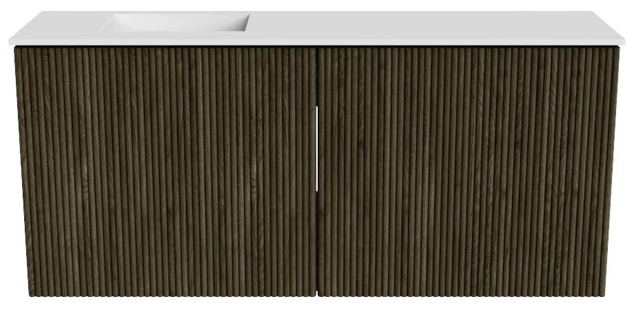 Mondiaz Joya 90cm toiletmeubel shadow met wastafel faye links 1 kraangat talc