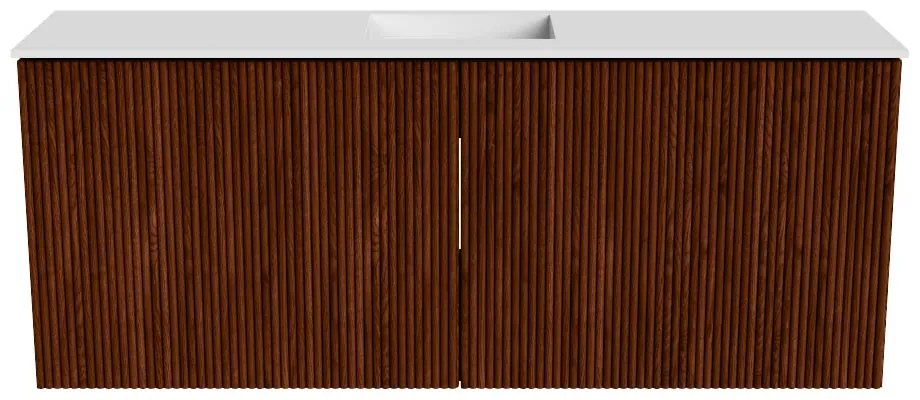 Mondiaz Joya 100cm toiletmeubel ruby met wastafel faye midden zonder kraangat talc