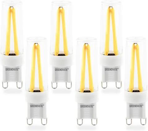 G9 LED Filament Lamp 3W Warm Wit Dimbaar 6-Pack