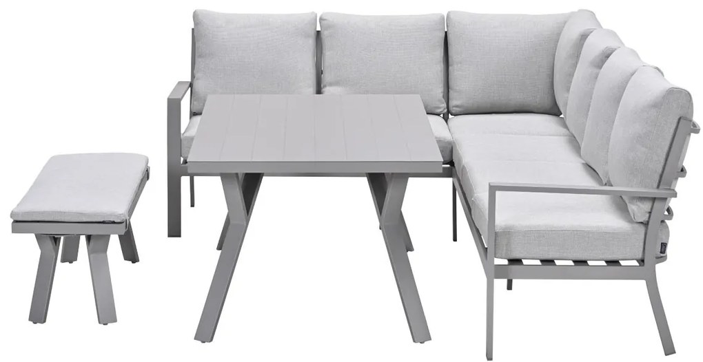 Garden Impressions Senja lounge dining set 4-delig links - valley sand