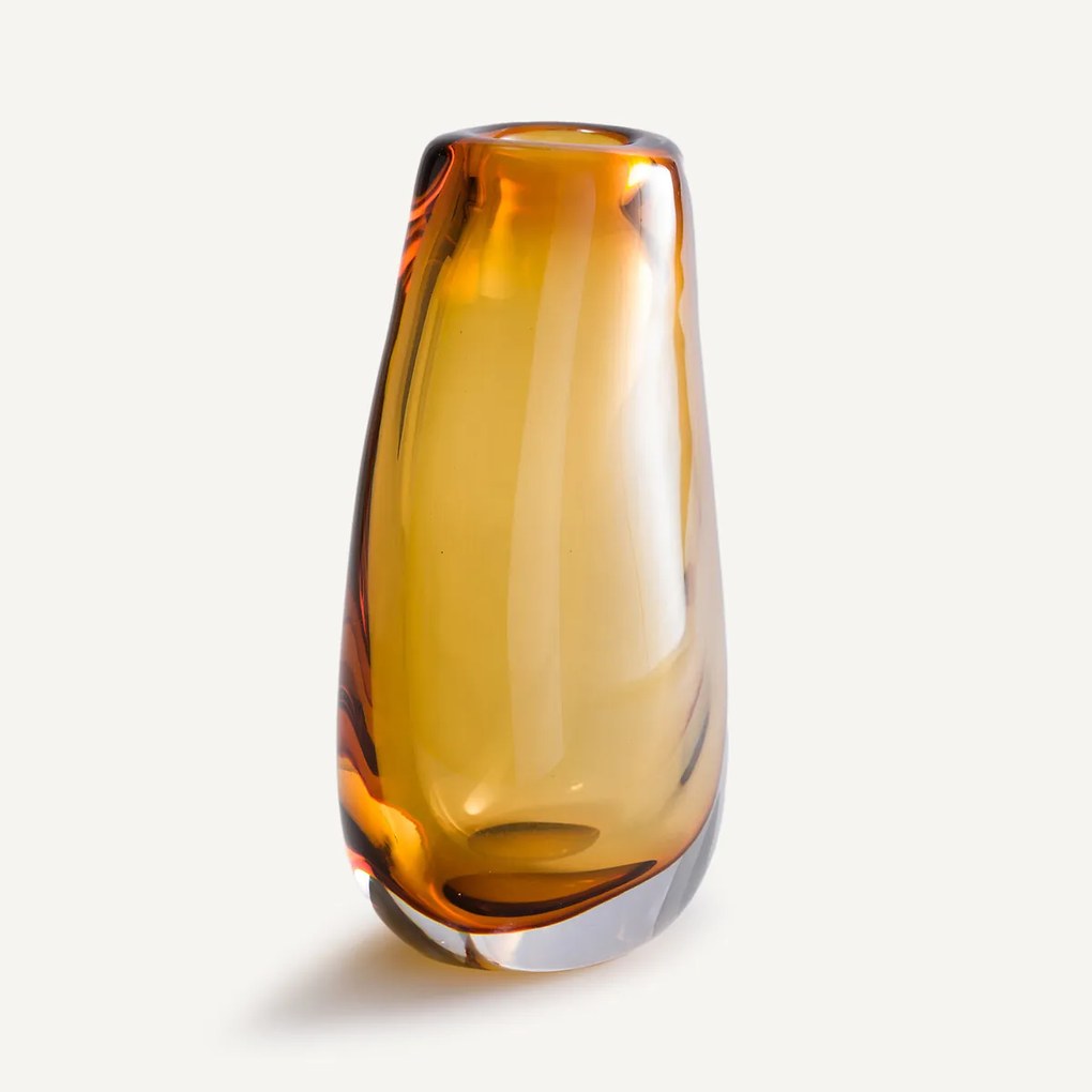 Handgeblazen glazen vaas, H26,5 cm, Myra