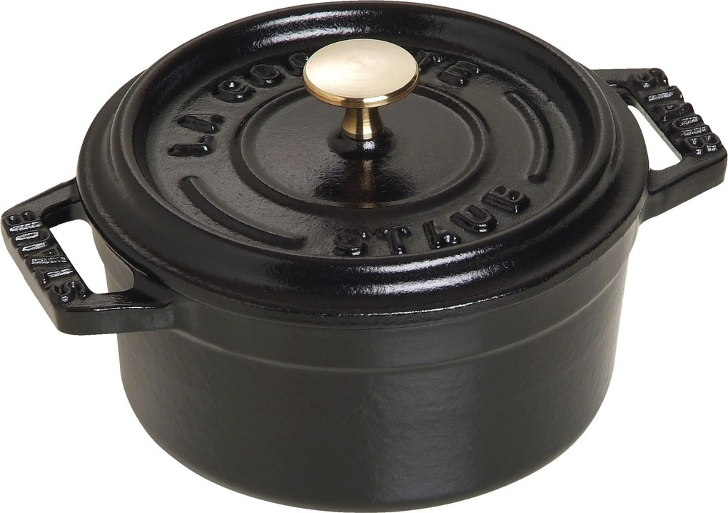 Staub La Cocotte Mini braadpan 10 cm / 250 ml, Rond, Zwart - La Cocotte - Staub