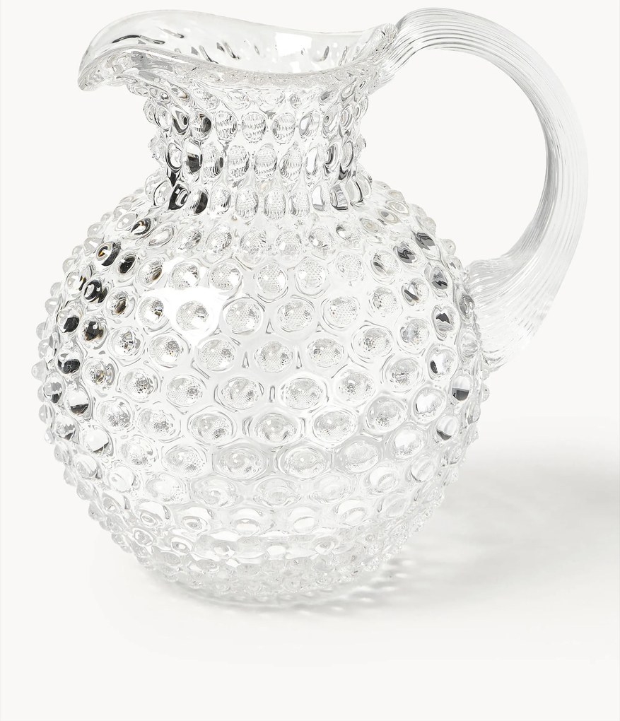 Mondgeblazen karaf Hobnail, 2 L