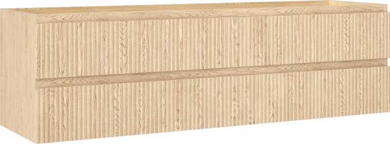 Mexen Rivel badmeubelkastje 160 cm, 2 laden, geprofileerd, eik - 91A20-16047-2-BFF81