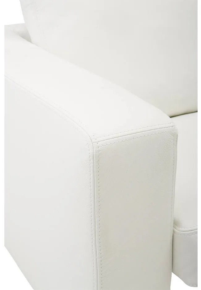 Goossens Excellent Bank Massimo wit, leer, 4-zits, urban industrieel