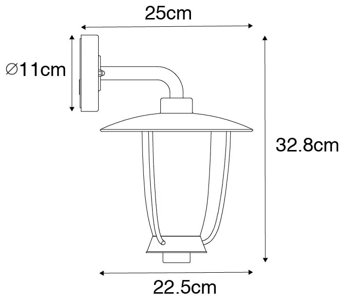 Moderne buitenwandlamp zwart - Khana Modern E27 IP44 Buitenverlichting rond