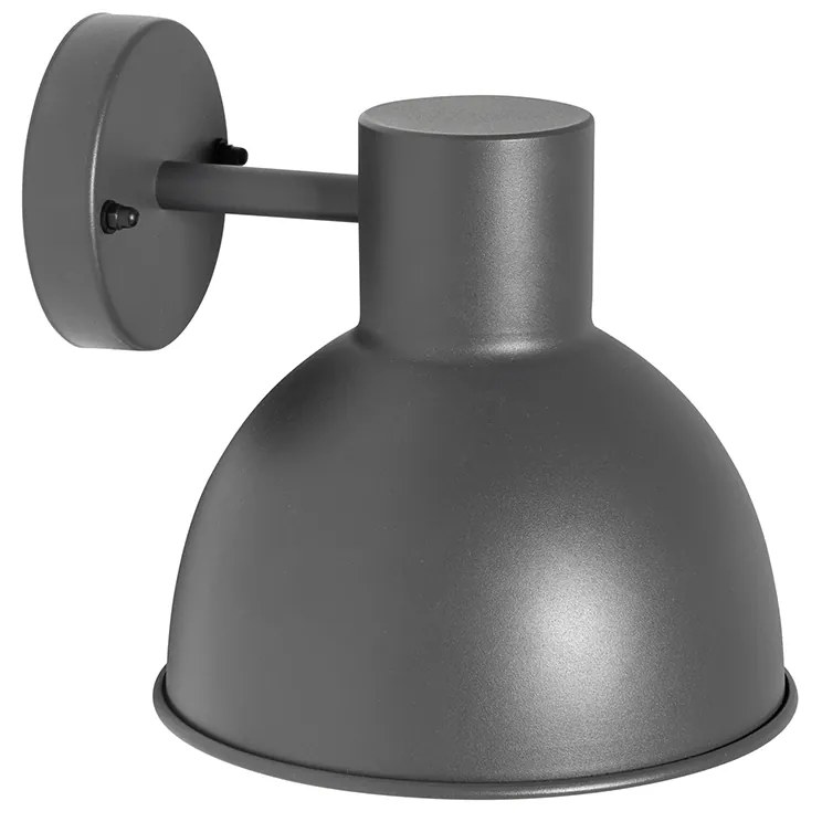 Industriële buitenwandlamp donkergrijs rond IP44 - Natas