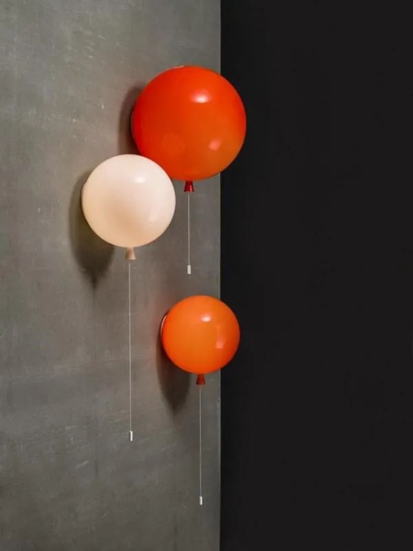 Brokis - Wandlamp Memory Rood glanzend / Zilver Glas